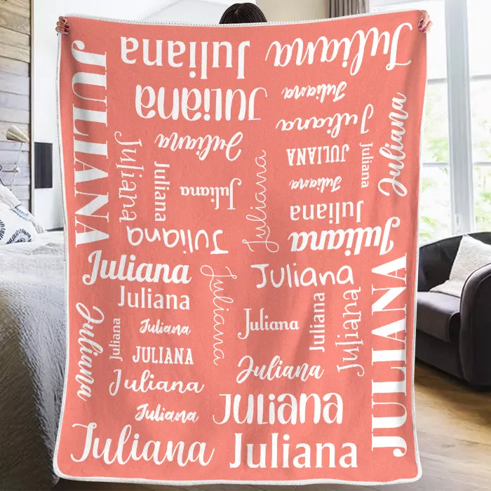 adorable lettering personalized custom name blanket gift for baby blanket 1