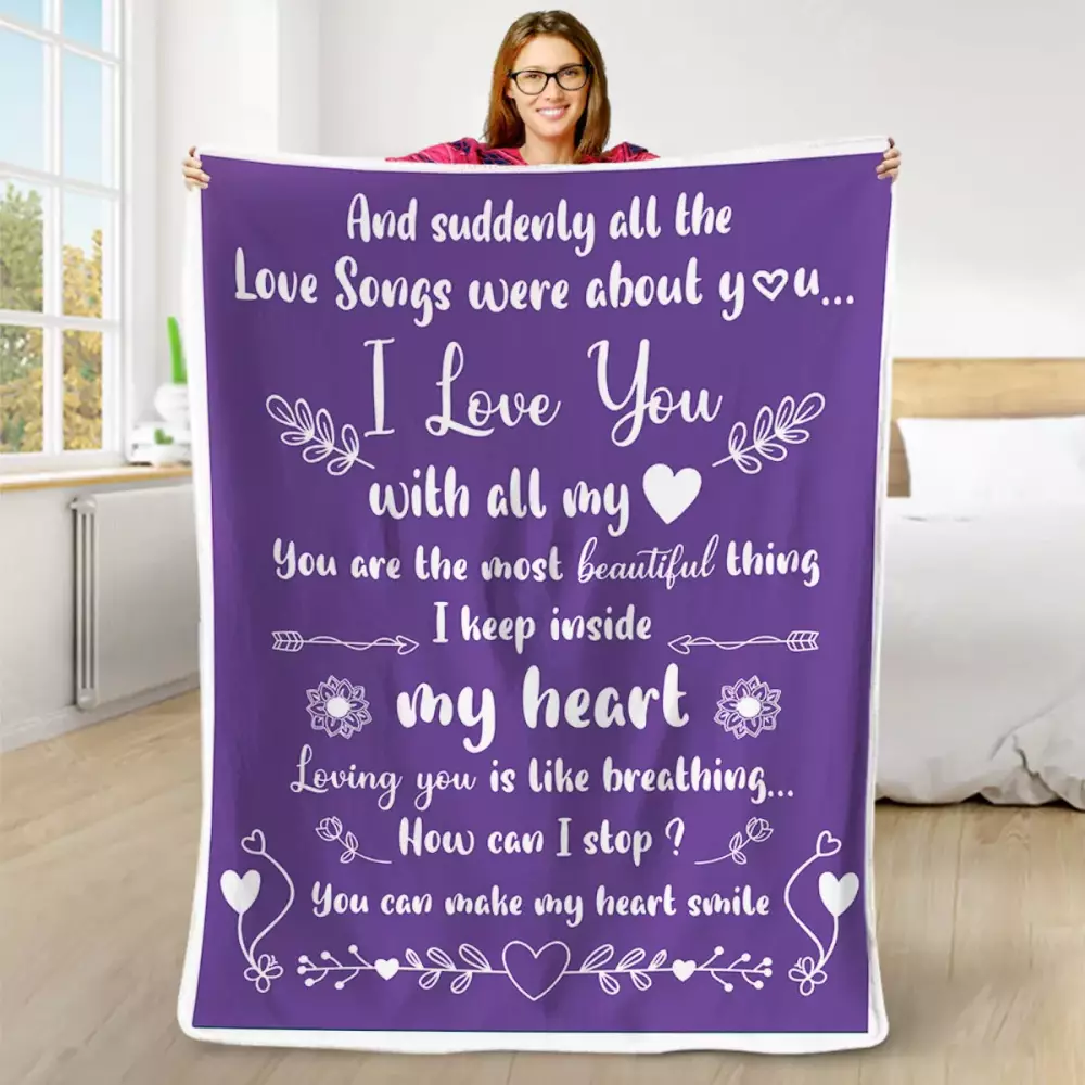 and suddenly all the love songs were about you couple blanket new blanket 1