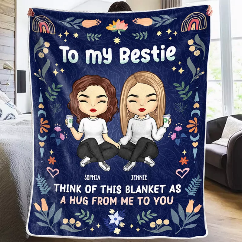 best wishes hugs family personalized custom blanket birthday gif blanket 1