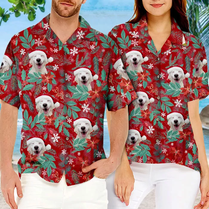christmas floral pattern dog cat personalized custom unisex hawaii hawaiian 2