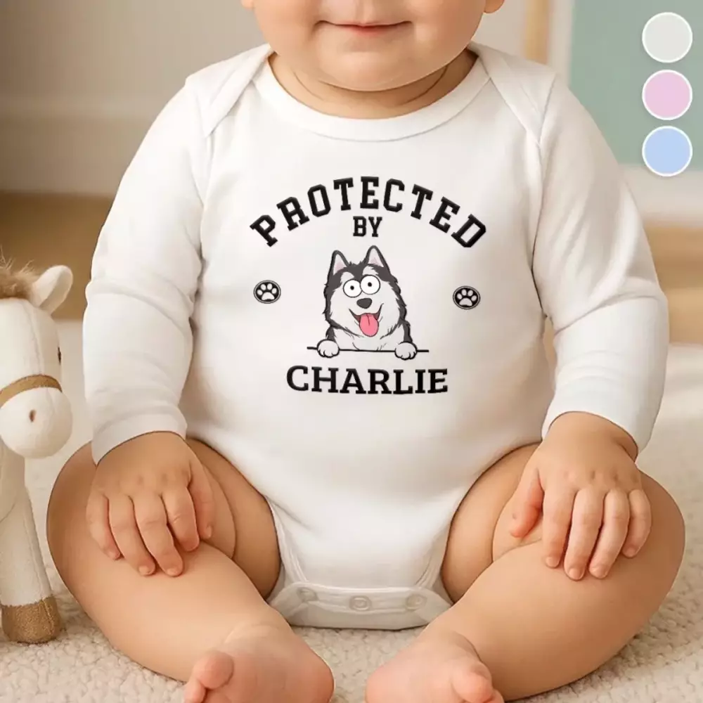 custom first christmas long sleeve baby onesie personalized christma onesie