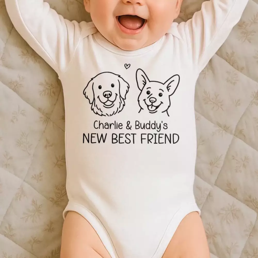 custom long sleeve baby onesie personalized baby shower gender reve onesie