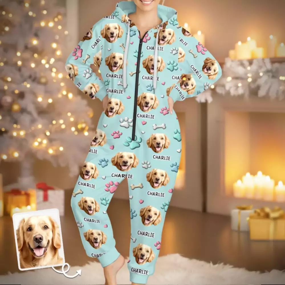 custom photo adult onesie personalized christmas birthday gifts for onesie 4