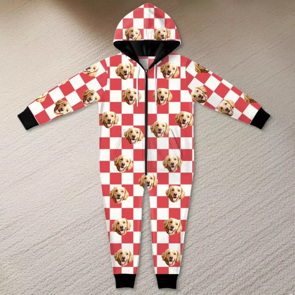 custom photo adult onesie personalized christmas birthday gifts for onesie 9