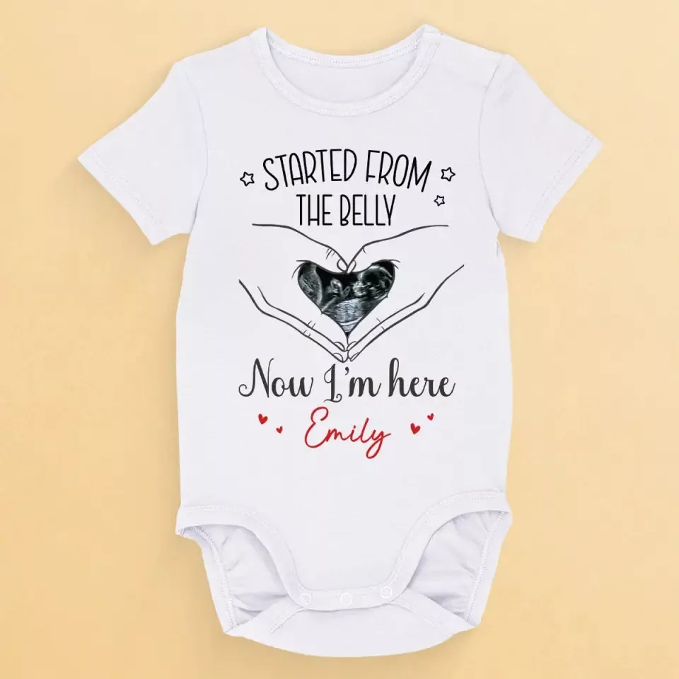 custom photo as seen on ultrasound family personalized custom baby o onesie