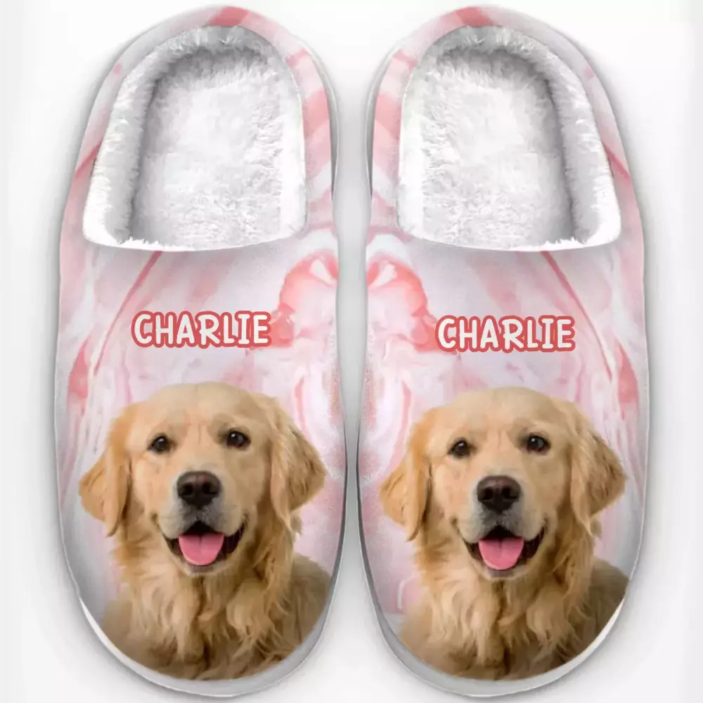 custom photo cozy feet happy heart dog cat personalized custom fl slippers