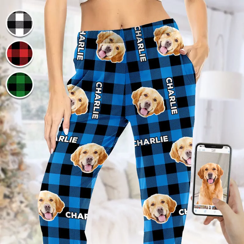 custom photo enjoy christmas with furry friends dog cat personaliz leggings
