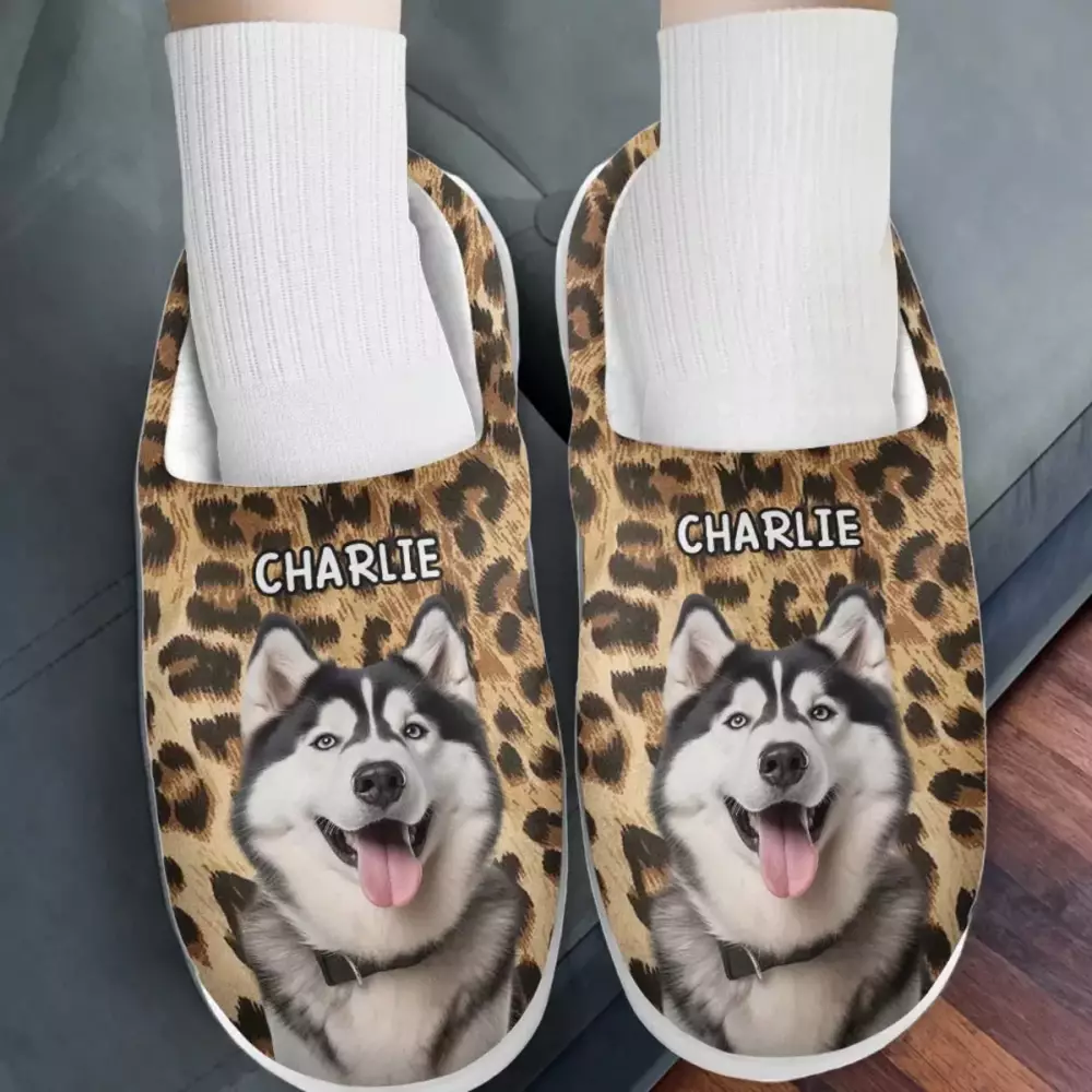 custom photo furry love in every step dog cat personalized custom slippers 1