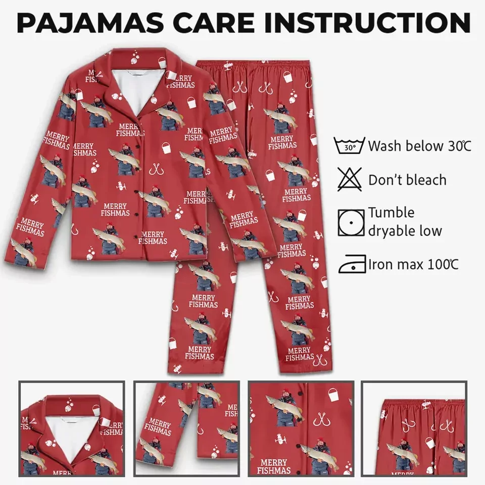 custom photo hooked on the thrill fishing personalized custom pajama pajamas