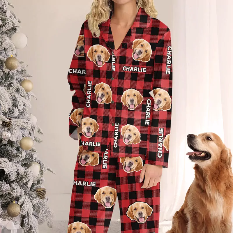 custom photo love fur and holiday cheer dog cat personalized cus pajamas