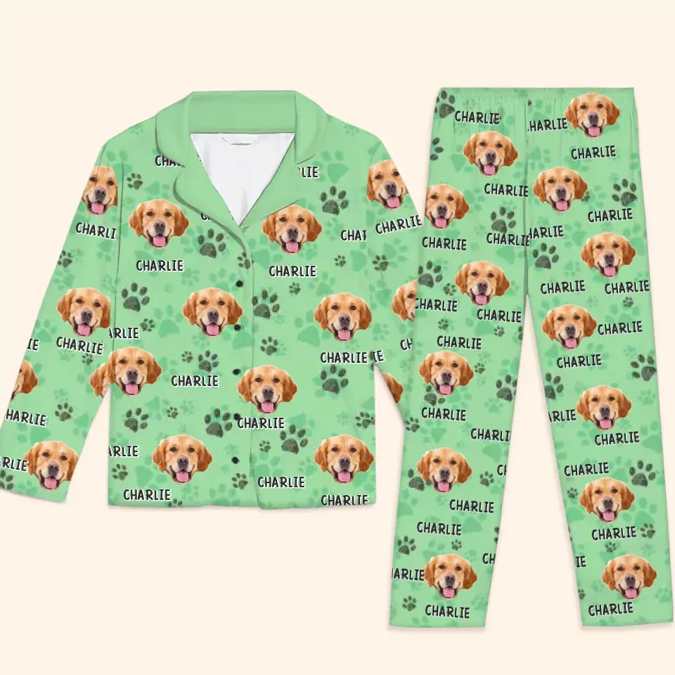custom photo my best friend has four paws dog cat personalized cus pajamas