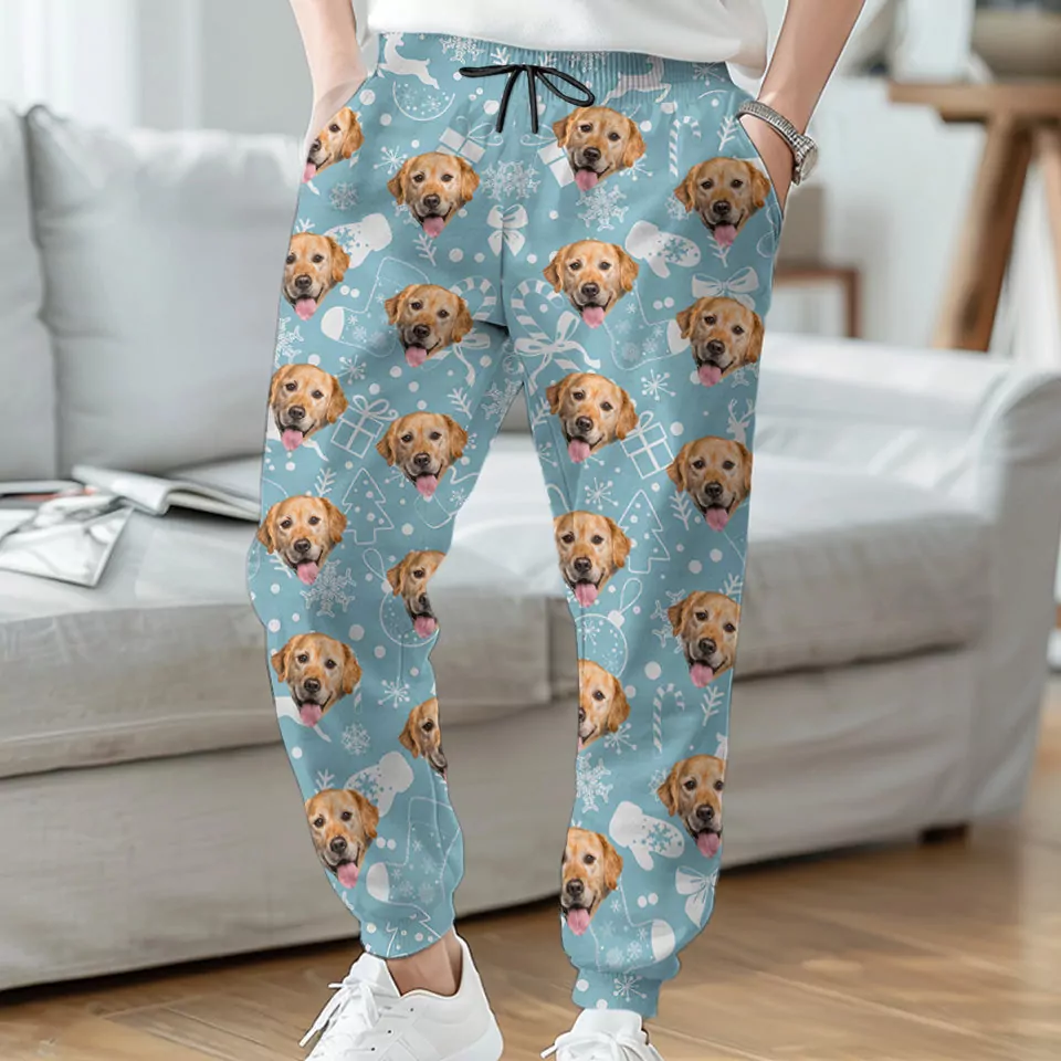 custom photo my little dog dog cat personalized custom unisex swea pajamas