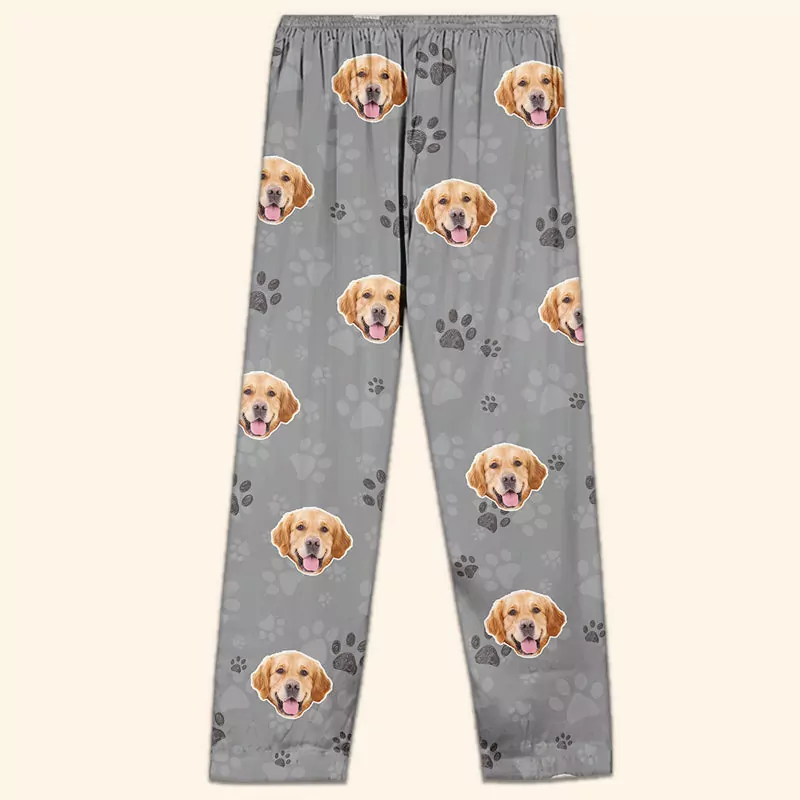 custom photo my pet thinks i m cool dog cat personalized custom fa pajamas 1