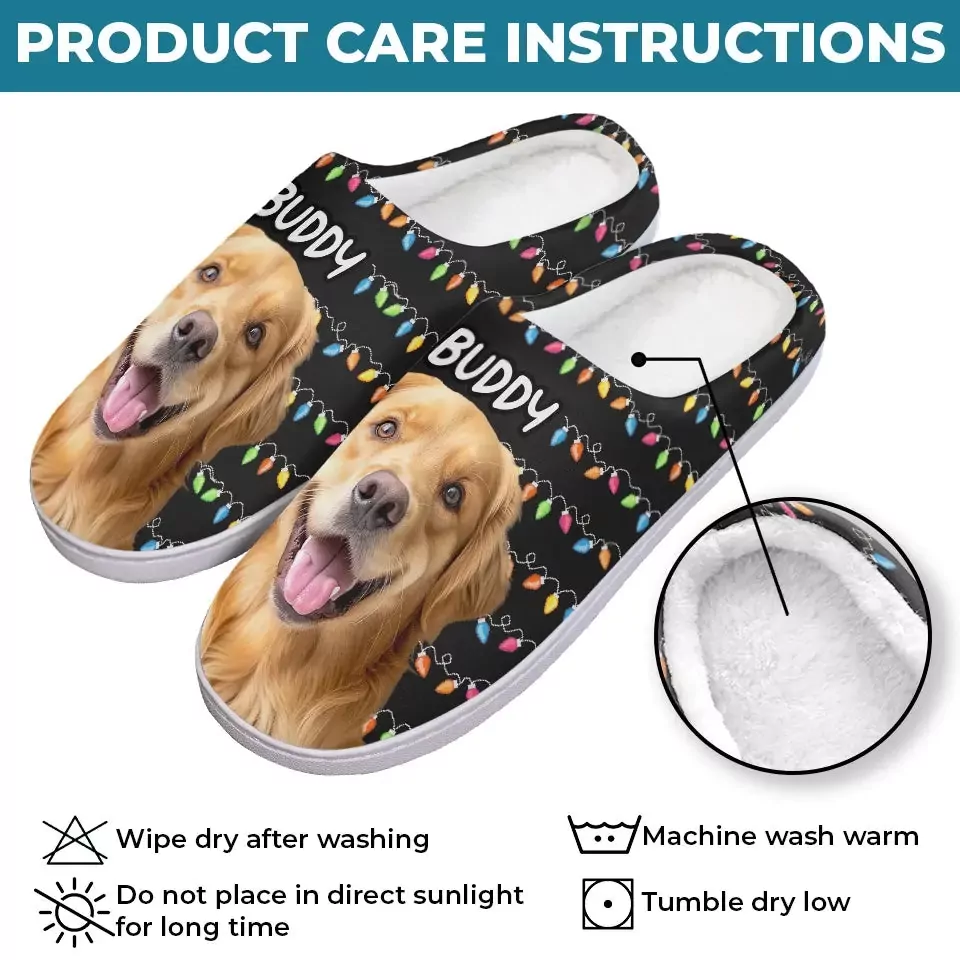 custom photo nothing says comfort like a cozy pair of slippers for pet slippers 2