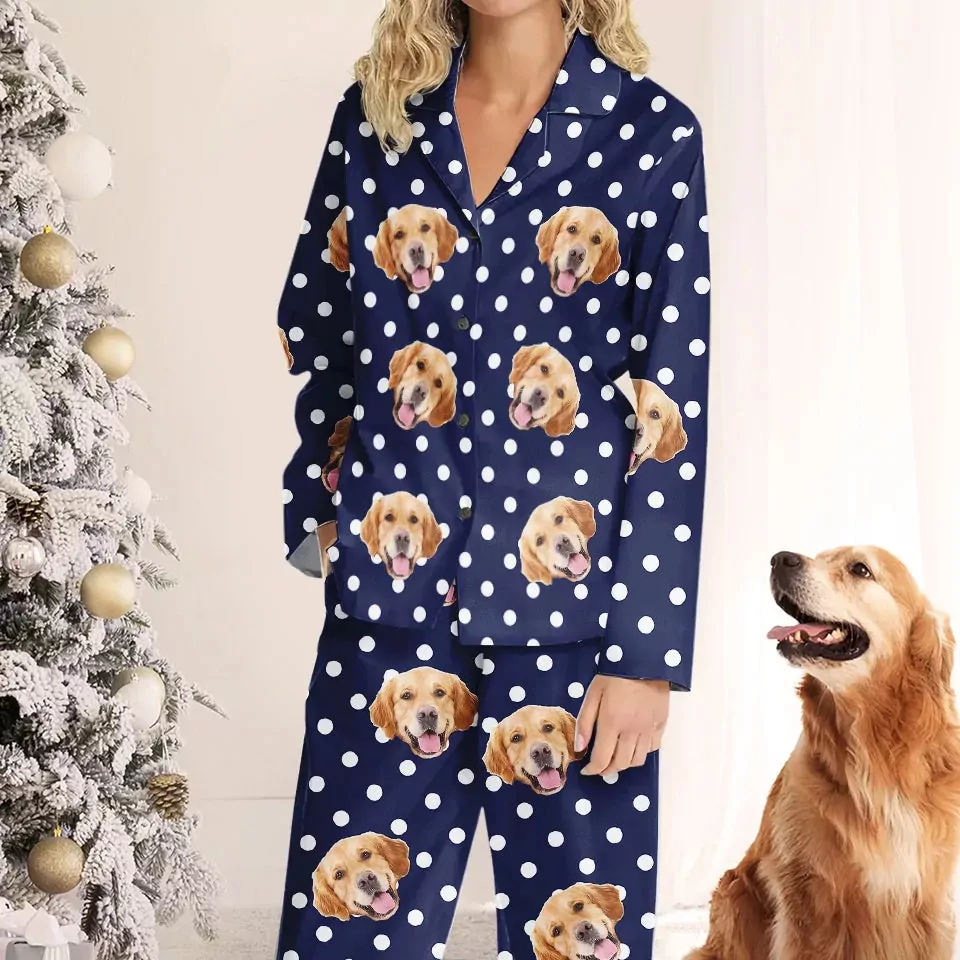 custom photo nothing says pet love like wearing their faces on your pa pajamas 3