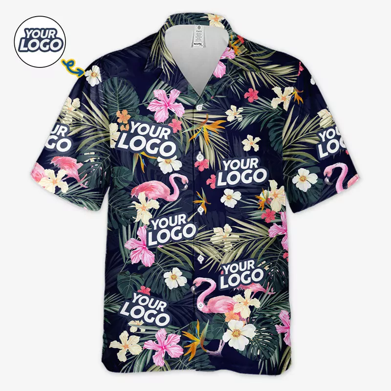 custom photo ocean breeze company logo personalized custom unisex tr hawaiian