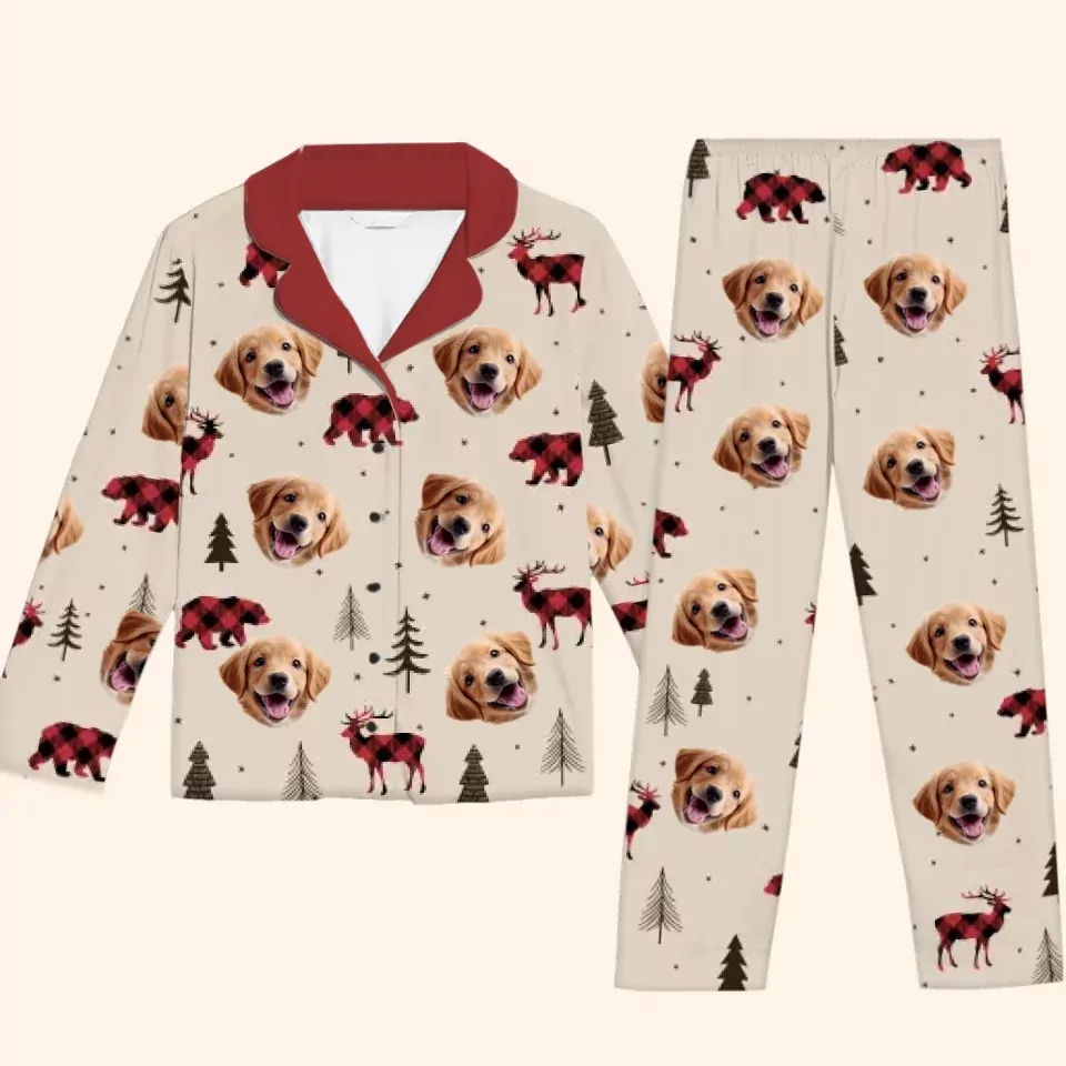 custom photo paws and reflect on the joy of the season dog cat per pajamas