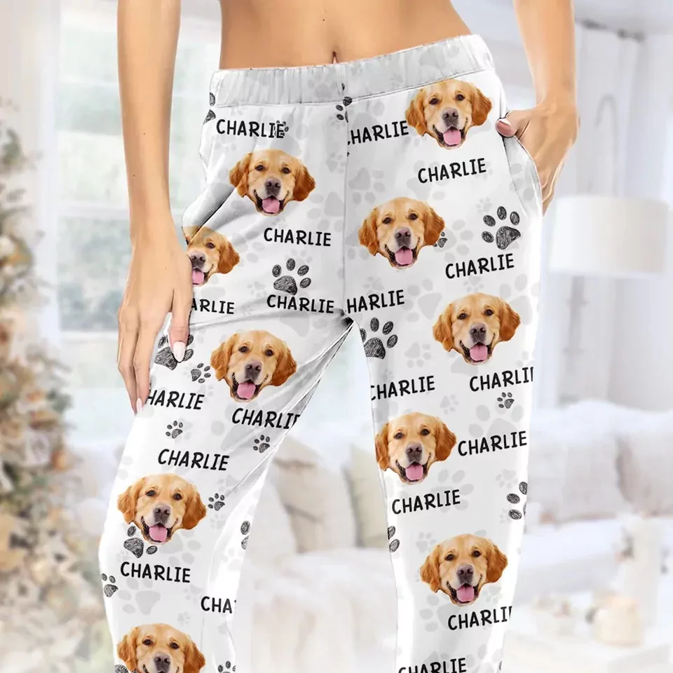 custom photo pawsome christmas vibes dog cat personalized custom pajamas 2