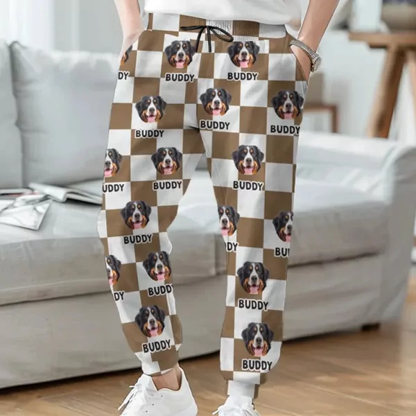 custom photo santa paws is coming to town dog cat personalized cus leggings 1