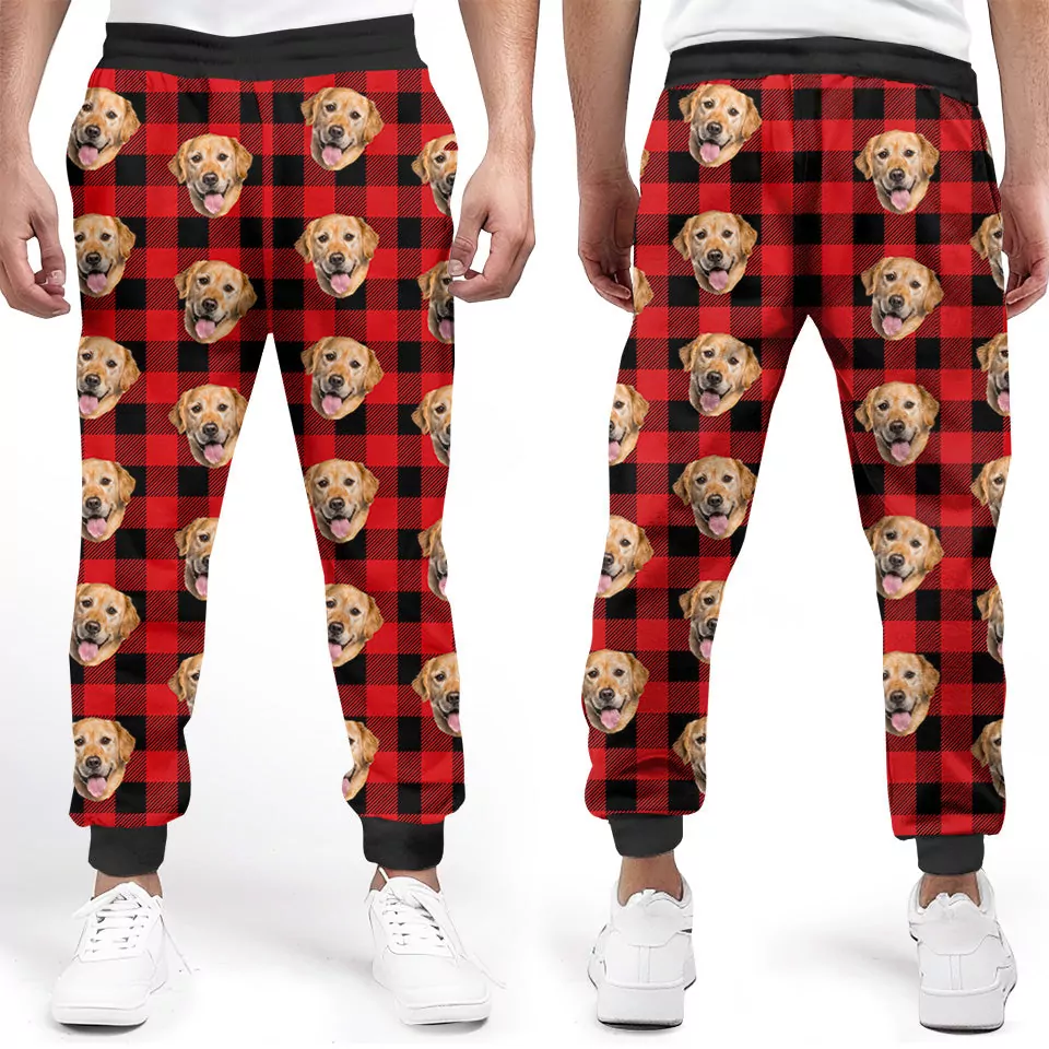 custom photo santa paws is coming to town dog cat personalized cus sweatpants