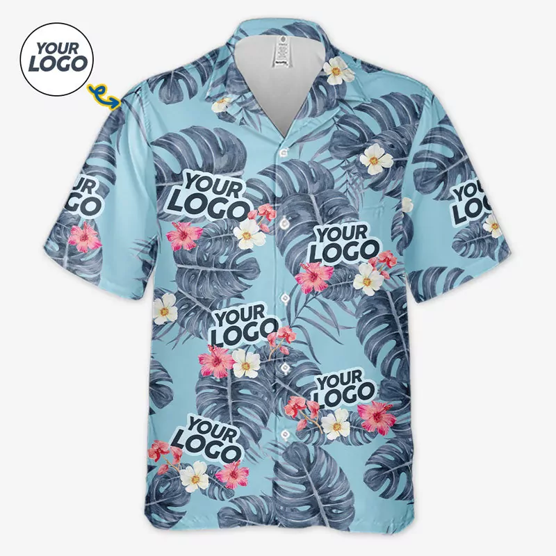 custom photo tropical leaves summer vibe company logo personalized c hawaiian 1