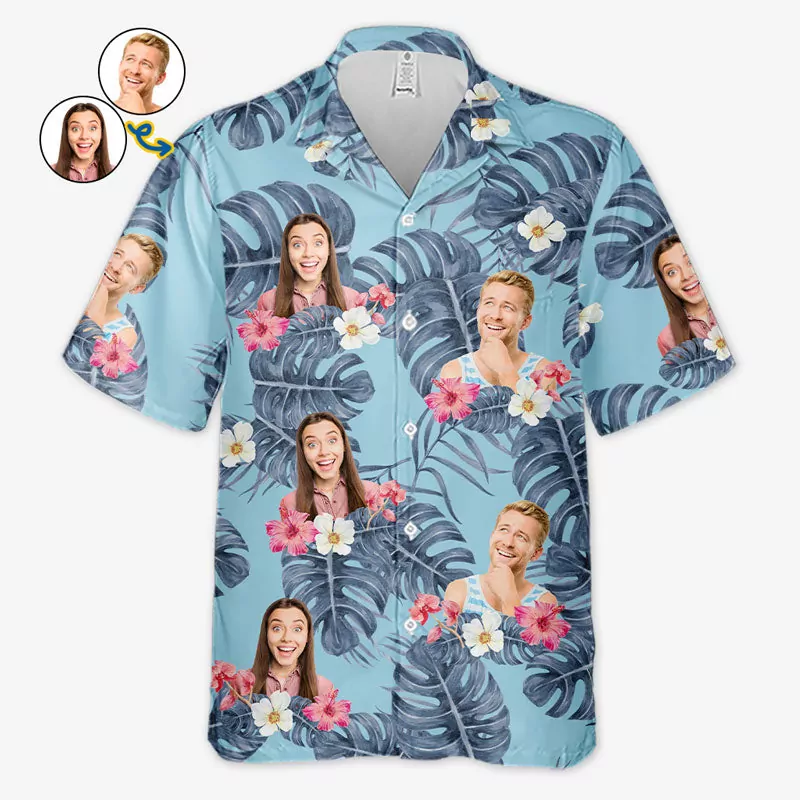 custom photo tropical leaves summer vibe company logo personalized c hawaiian 1