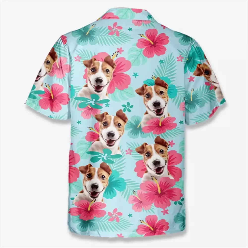 custom photo unisex tropical hawaiian aloha shirt personalized summe hawaiian 1
