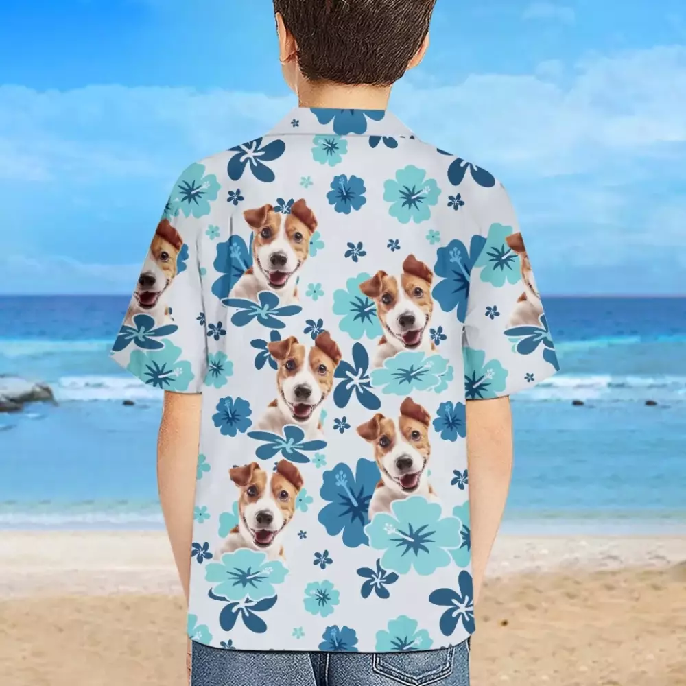 custom photo unisex tropical hawaiian aloha shirt personalized summe hawaiian 1