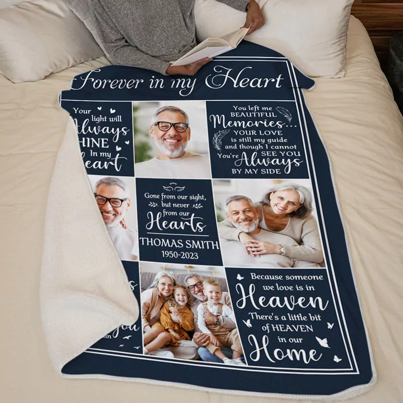 custom photo quilt blanket personalized pet memorial sympathy gifts blanket 1