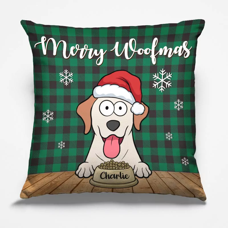 feliz navidog dog personalized custom pillow christmas gift for pe pillow