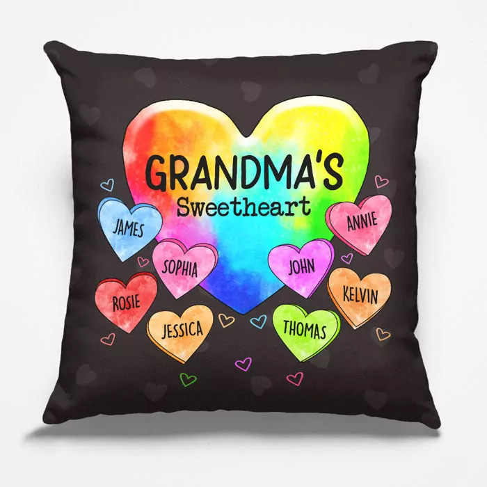 grandma s garden family personalized custom pillow gift for grandm pillow