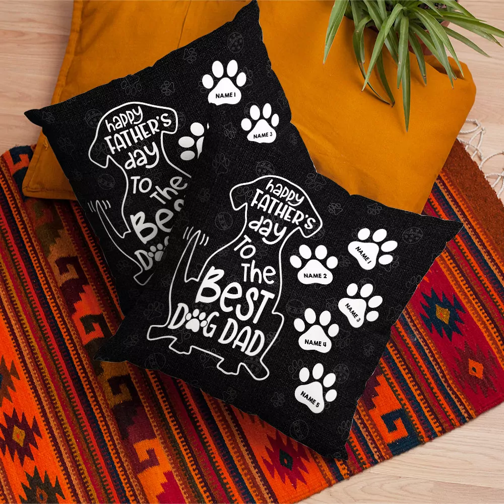 happy father s day to the best dog dad personalized pillow insert i pillow 2
