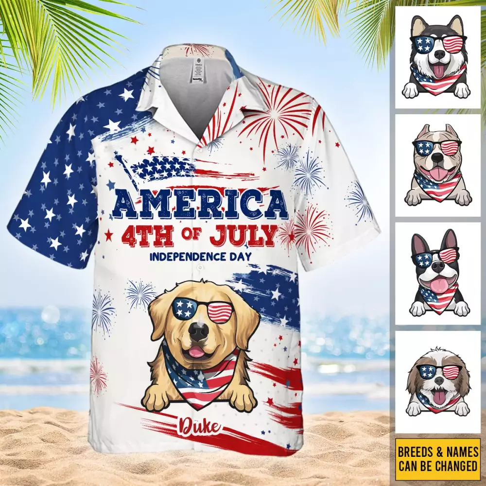 god bless america personalized hawaiian shirt gift for dad grandp hawaiian