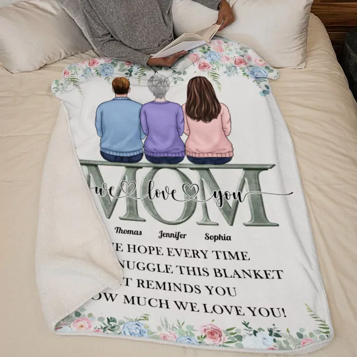 grandma we love you personalized custom blanket gift for grandma blanket 2