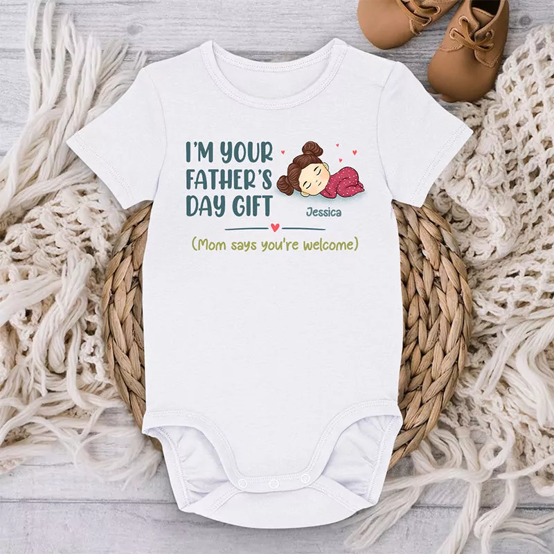 i m your father s day gift family personalized custom baby onesie onesie 2