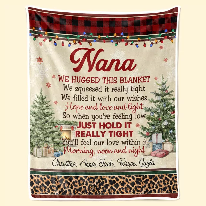 just hold it really tight family personalized custom blanket chris blanket 1