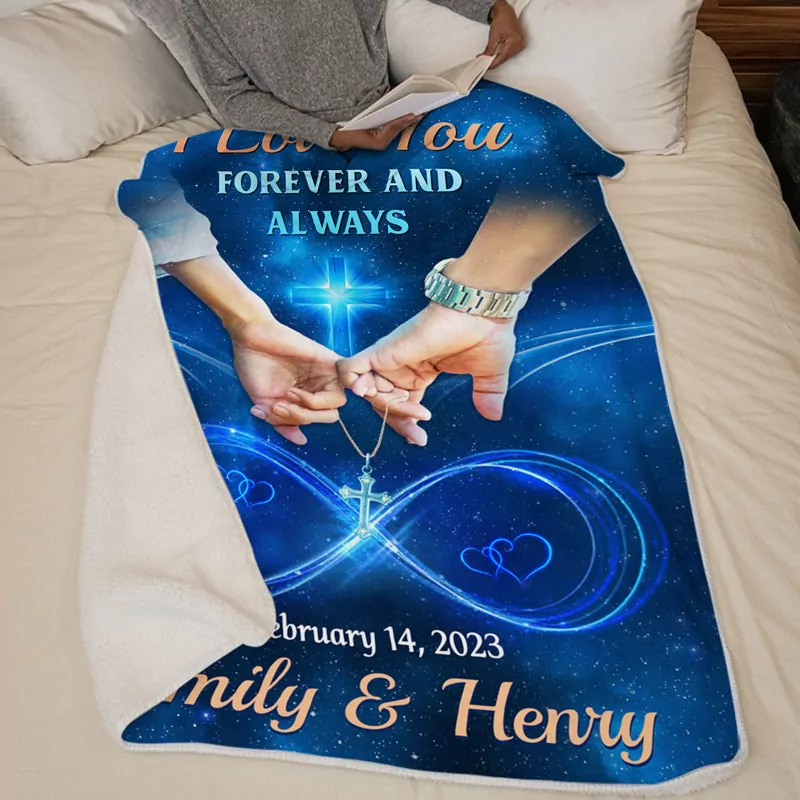 love you till the end couple personalized custom blanket gift for blanket