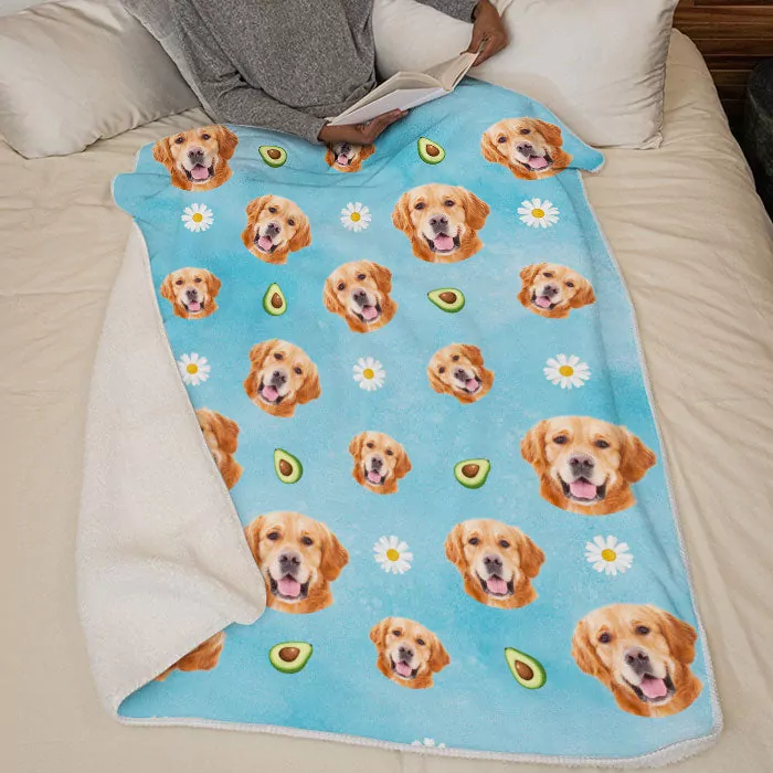 lovely pets and fruit icons personalized custom blanket upload ima blanket 1