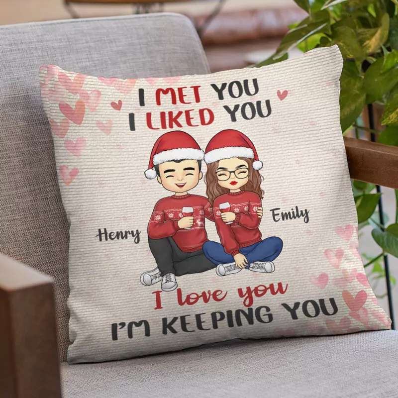 loving you keeping you couple personalized custom pillow christma pillow 1