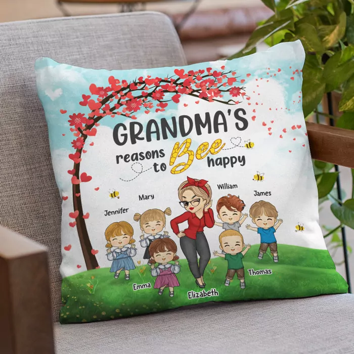 my reasons to bee happy family personalized custom pillow mother s pillow