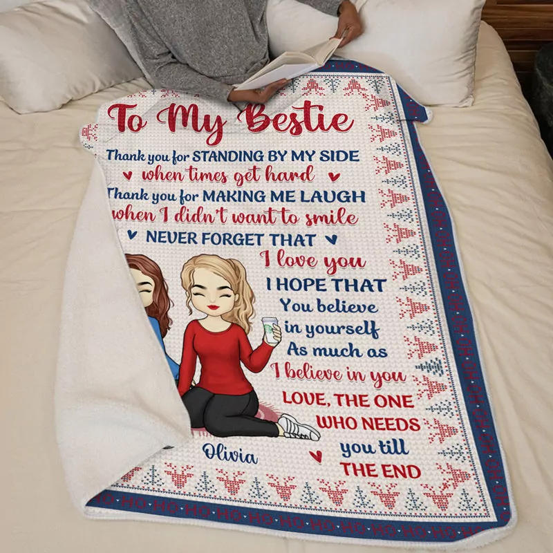 need you till the end bestie personalized custom blanket gift for blanket