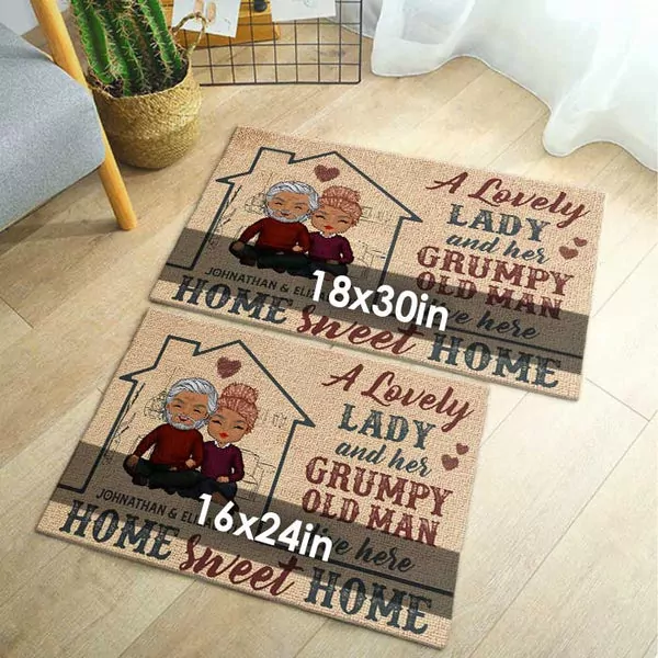 sweet home personalized decorative mat gift for couples husband w rug