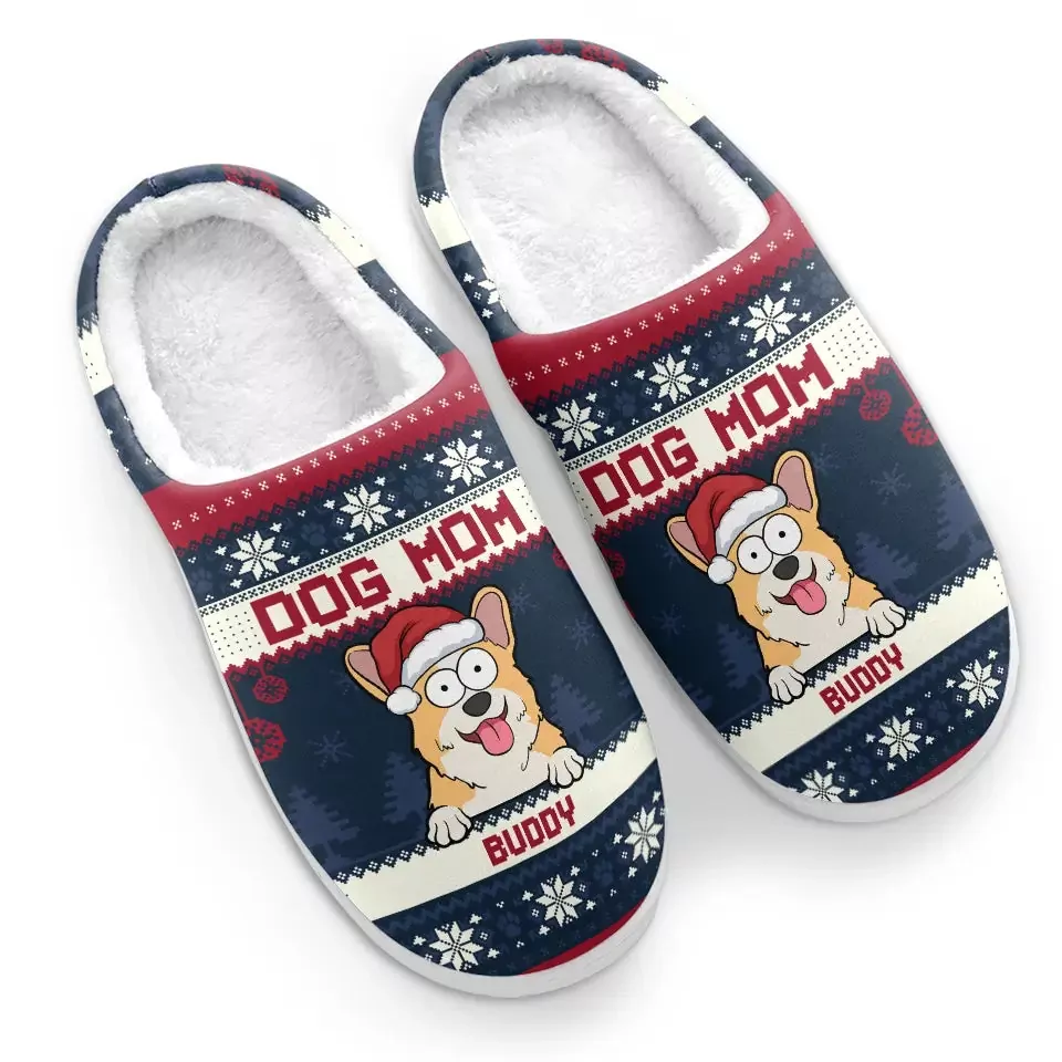 these pets are ready to sleigh the day dog cat personalized custom slippers 2