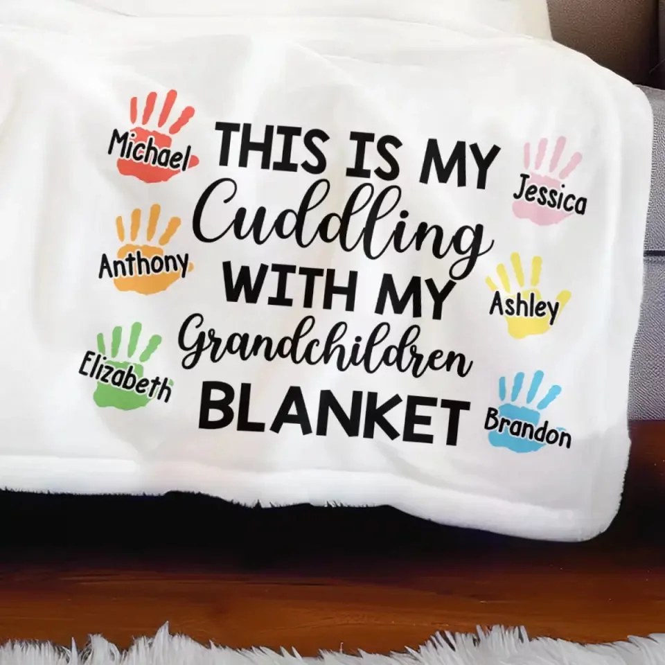 think of this blanket as a hug family personalized custom blanket blanket