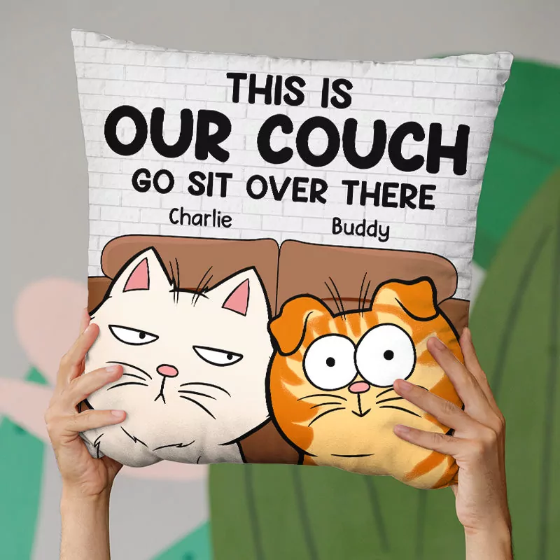 this is my couch go sit over there cat personalized custom pillow pillow