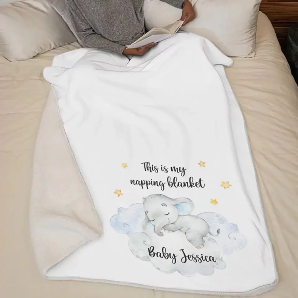 this is my napping blanket family personalized custom blanket gift blanket 1