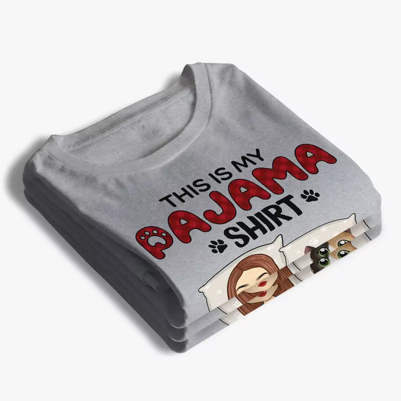 this is my pajama shirt cat personalized custom unisex tshirt hood pajamas 1