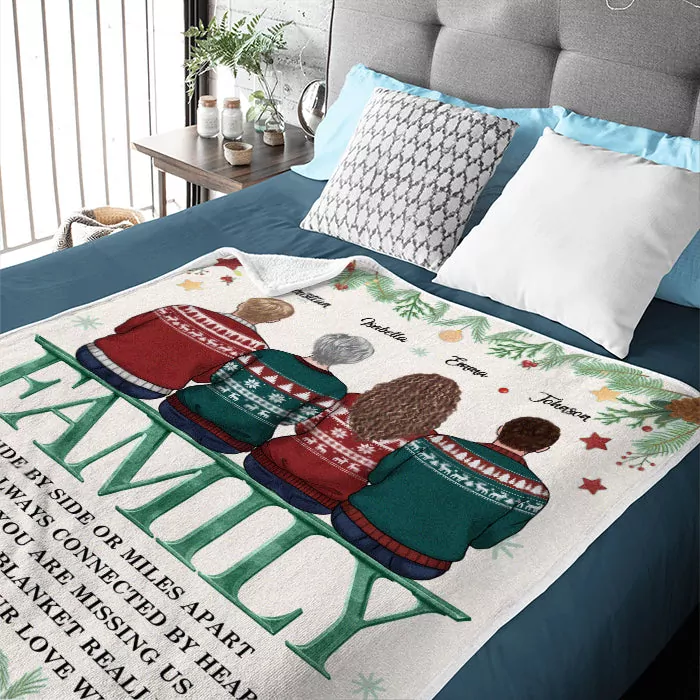 you can feel our love family personalized custom blanket christmas blanket