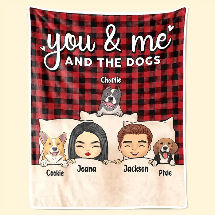 you me and fur babies dog cat personalized custom blanket gift f blanket 2
