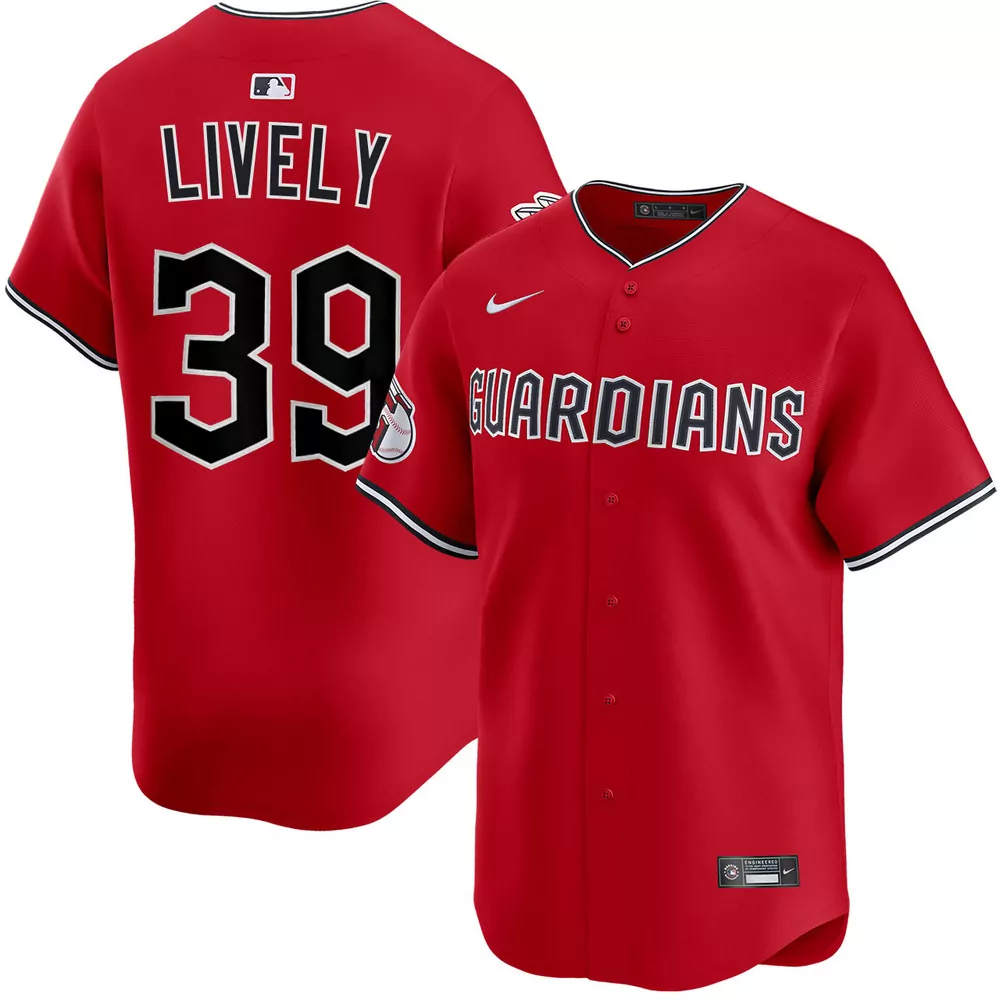 ben lively cleveland guardians alternate red jersey